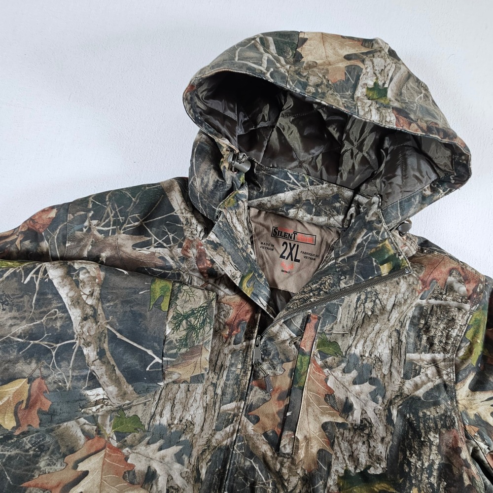 RedHead Silent-Hide Jacket Mens 2XL Camo Hooded Quilted Thermolite 482R3598
